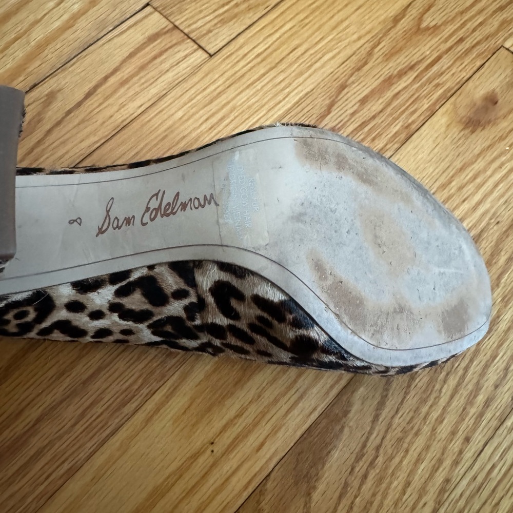 Sam Edelman- Women’s Leopard Print, Block heel shoes. Size 8 - Picture 5 of 7